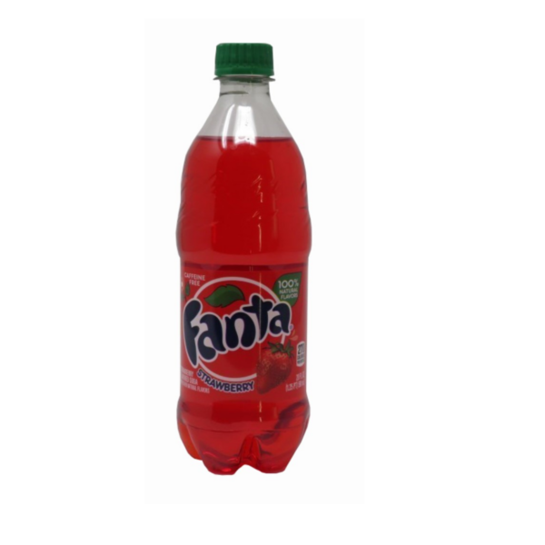 Fanta Strawberry Soda Fruit Flavored Soft Drink, 20 Fl Oz