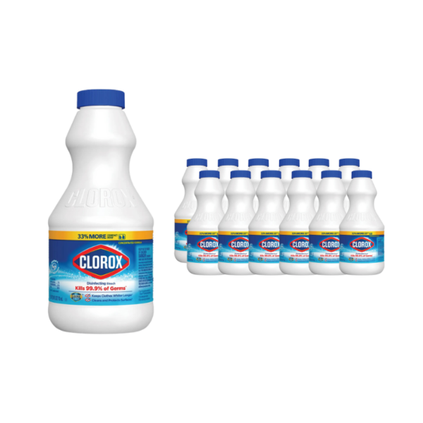 Clorox Concentrated Regular Disinfecting Bleach, 24 Oz Bottle