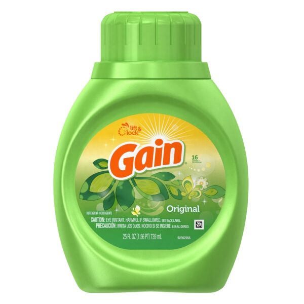Gain Liquid Laundry Detergent, Original Fresh Scent, 25oz Bottle – 16 Loads