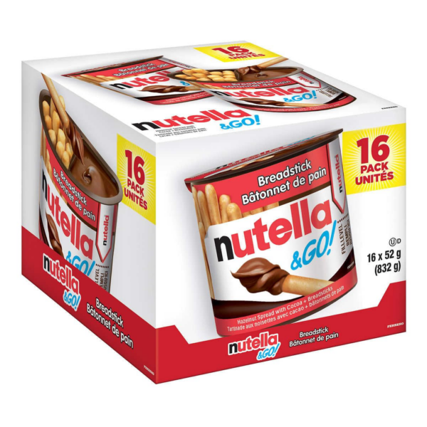 Nutella Hazelnut Spread And Breadsticks, 1.8 Oz Single-serve Tub, 16/pack, Ships In 1-3 Business Days
