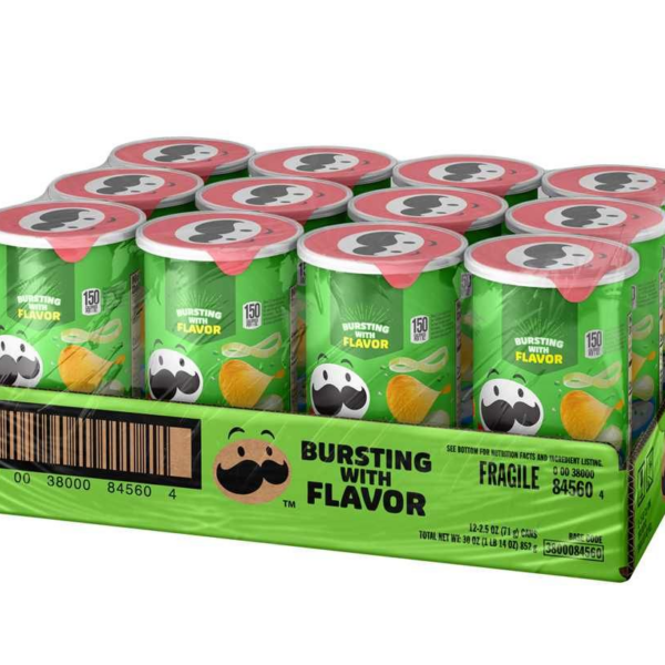 Pringles Sour Cream And Onion Potato Crisps Chips 1.4oz - 12ct