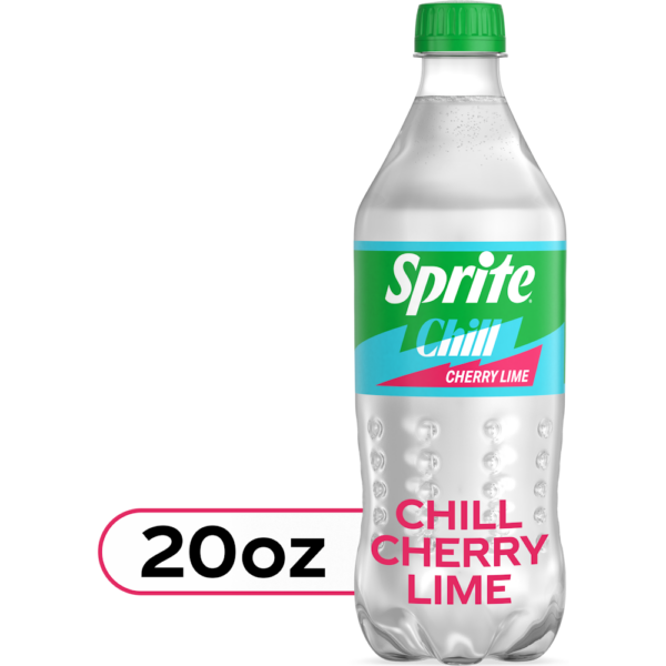 Sprite Chill Cherry Lime Natural Flavor Soda Soft Drink Bottle 20 Fl Oz