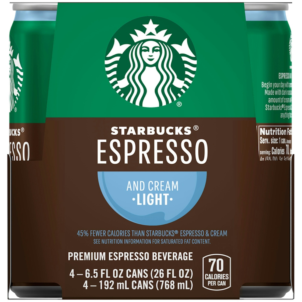 Starbucks Doubleshot Light Espresso + Cream Premium Coffee Drink, 6.5 Fl Oz Starbucks Doubleshot Light Espresso + Cream Premium Coffee Drink, 6.5 Fl Oz