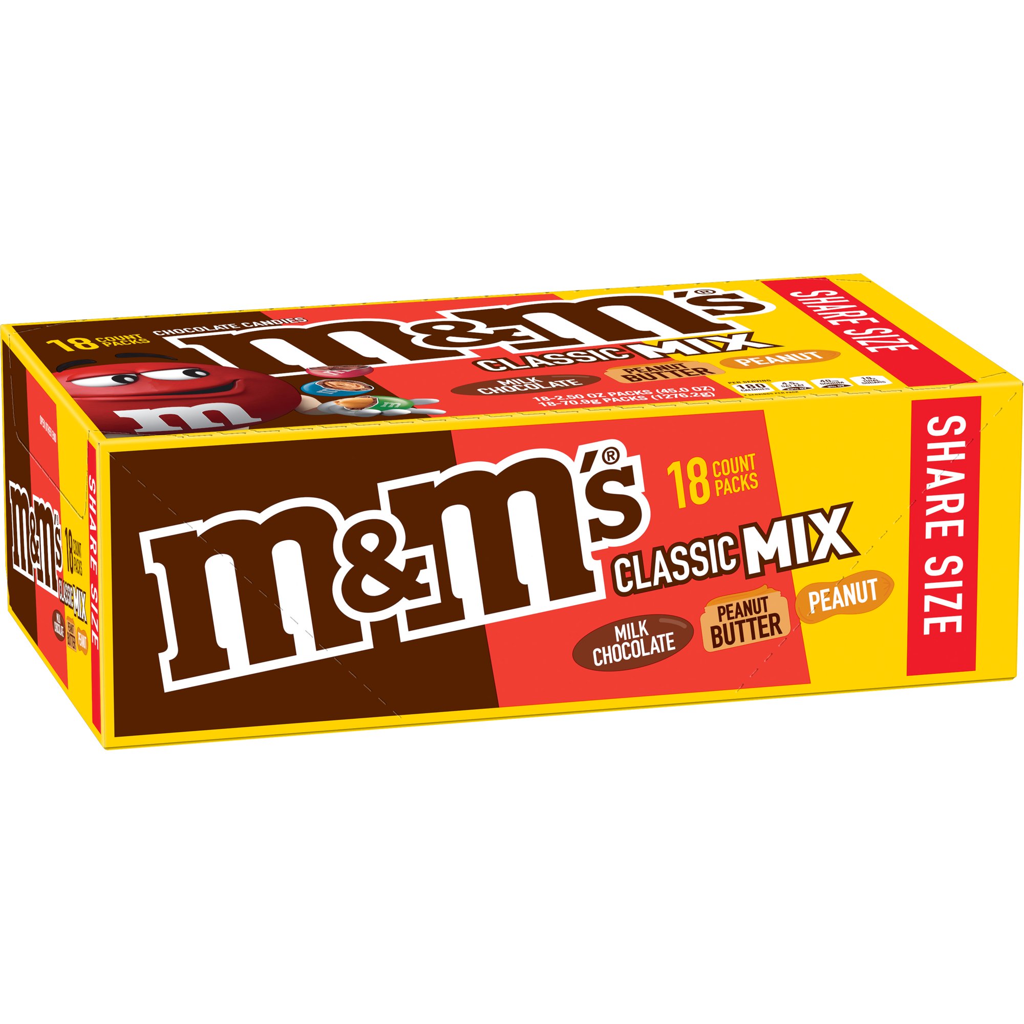 M & M’s Classic Mix Chocolate Candy Share Size Pack, 2.5 Oz M & M’s Classic Mix Chocolate Candy Share Size Pack, 2.5 Oz