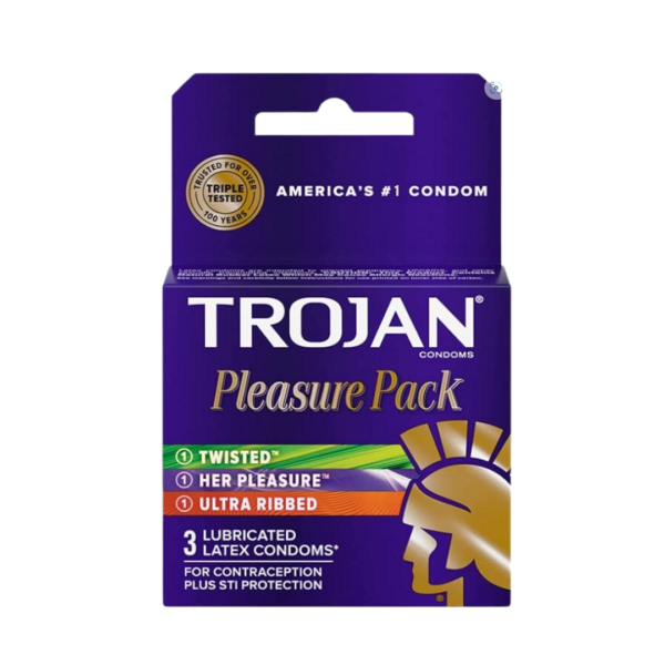 Trojan Condoms, Latex, Lubricated, Assorted, Pleasure Pack