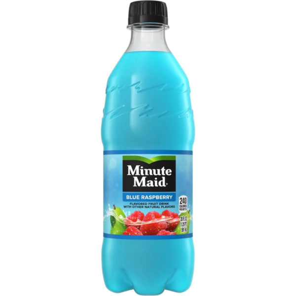 Minute Maid Blue Raspberry Juice Drink Bottle, 20 Fl Oz