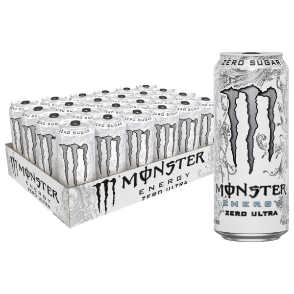 Monster Energy Zero Ultra Sugar Free Drink, 16oz 24pk