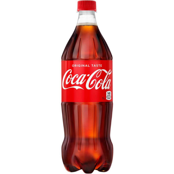 Coca-Cola Soda Soft Drink, 1 Liter Bottle