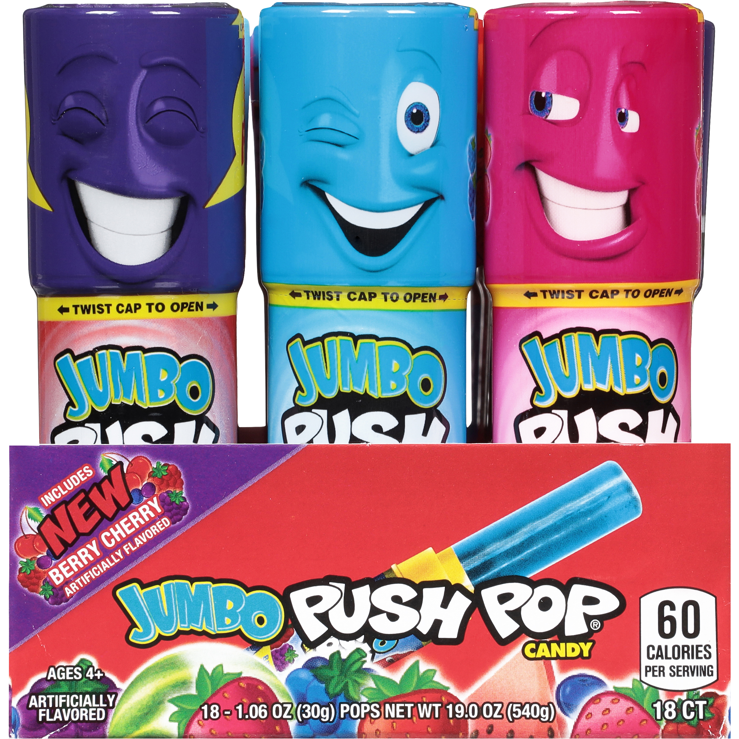 Push Pop Candy, Assorted, Jumbo Push Pop Candy, Assorted, Jumbo - Image 1