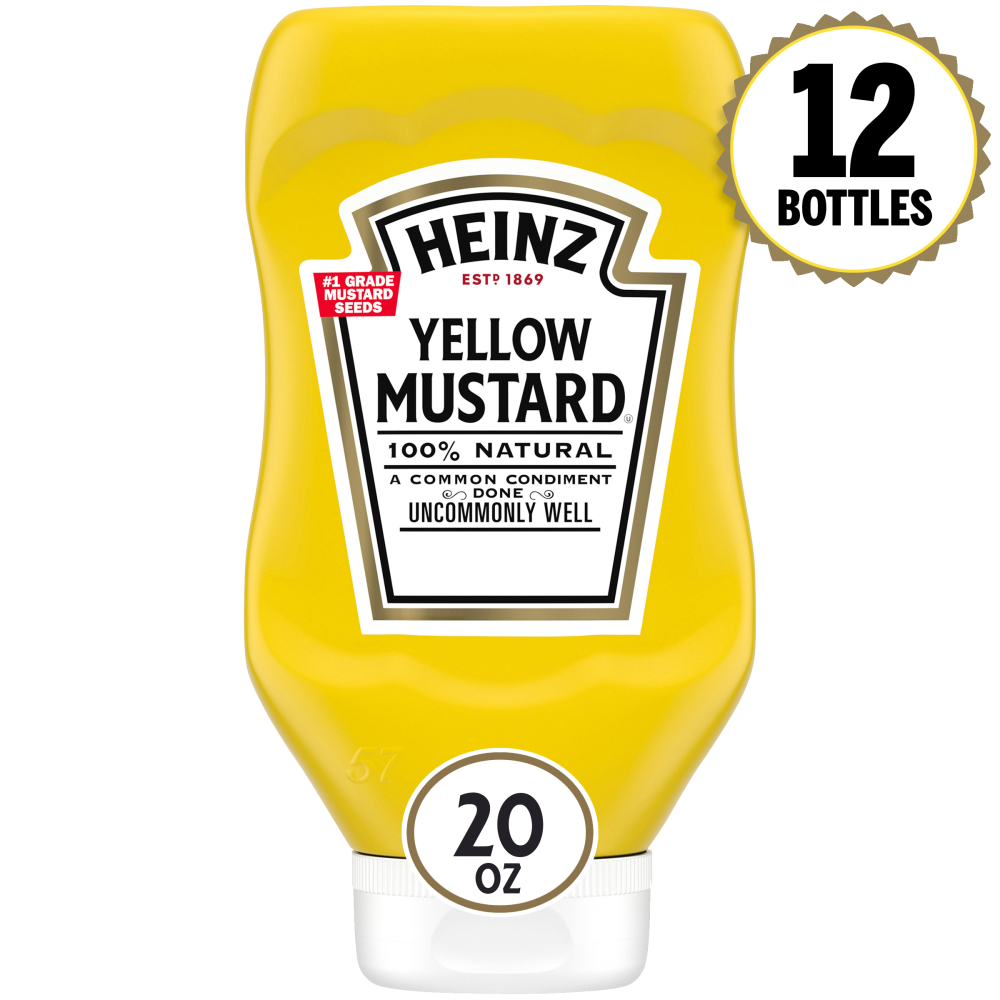 Heinz 100% Natural Yellow Mustard, 20 Ounce Heinz 100% Natural Yellow Mustard, 20 Ounce