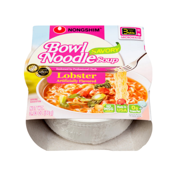 Nongshim Bowl Noodle Soup, Spicy Lobster Flavor