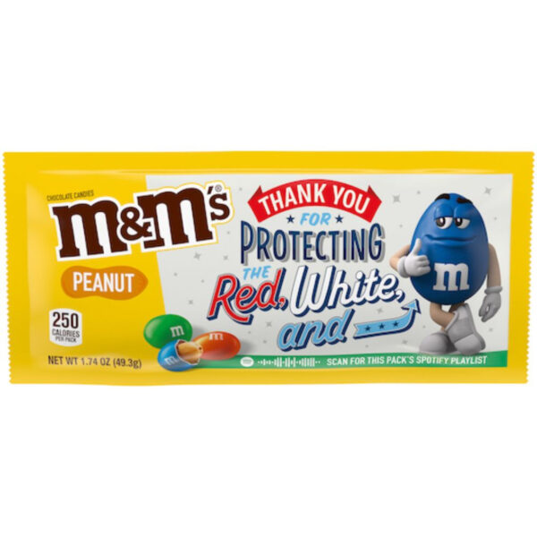 M&M’s S Peanut Milk Chocolate Full Size Bulk Candy – 1.74oz/48ct