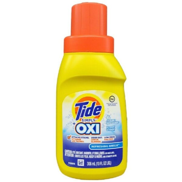 Tide Simply +Oxi Liquid Laundry Detergent, Refreshing Breeze, 10 Fl Oz 6 Loads Tide Simply +Oxi Liquid Laundry Detergent, Refreshing Breeze, 10 Fl Oz 6 Loads