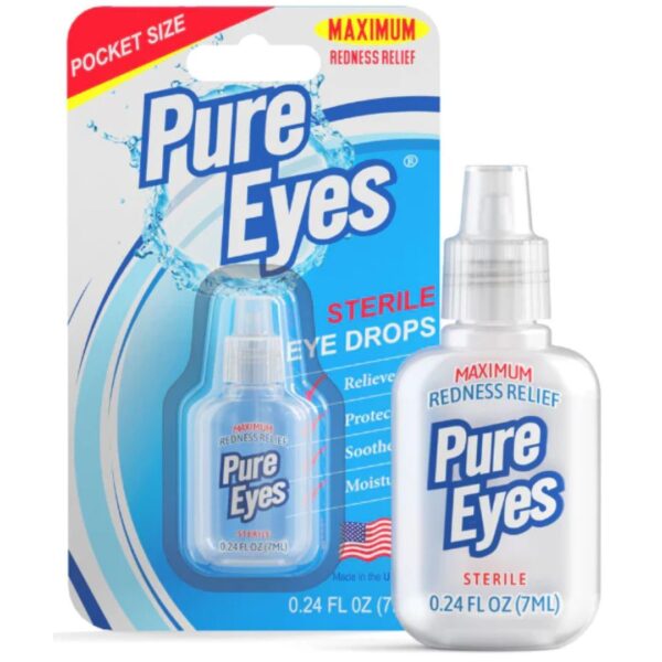 Pure Eyes Sterile Drops 0.24oz – Box: 48 Units – Loc: K1