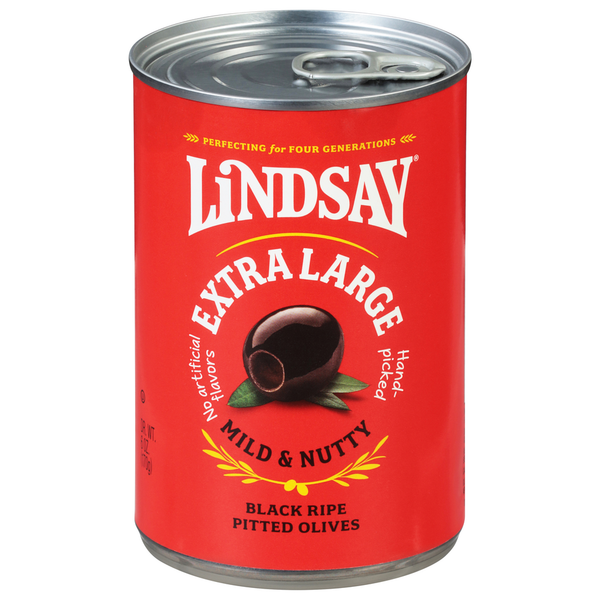 Lindsay California Black Ripe, Pitted, Extra Large Olives – 6 Oz Lindsay California Black Ripe, Pitted, Extra Large Olives – 6 Oz