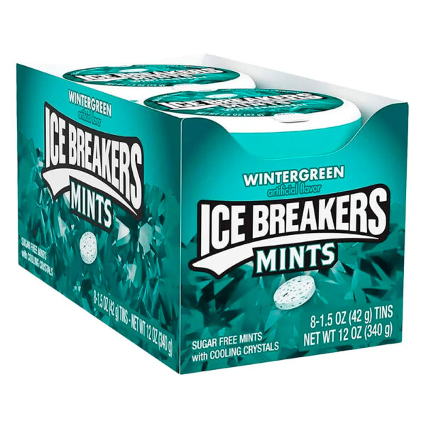 Ice Breakers Sugar Free Mints Wintergreen 8ct Box