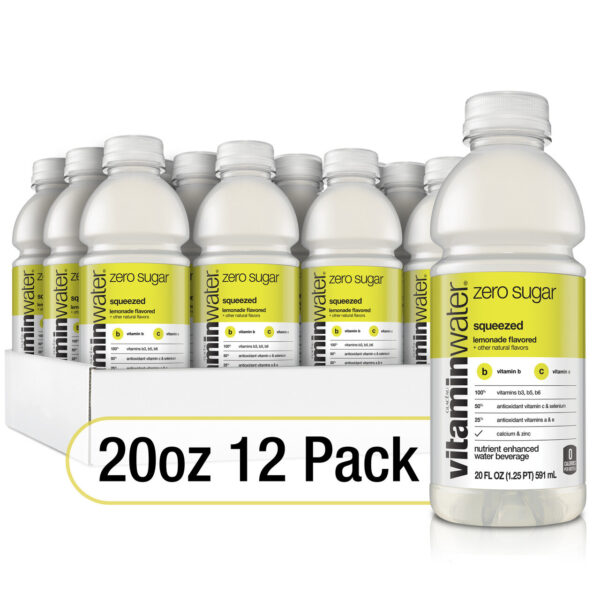 Vitaminwater Glaceau Vitamin Water Zero, Squeeze Lemonade – Case Of 12 – 20 Fz